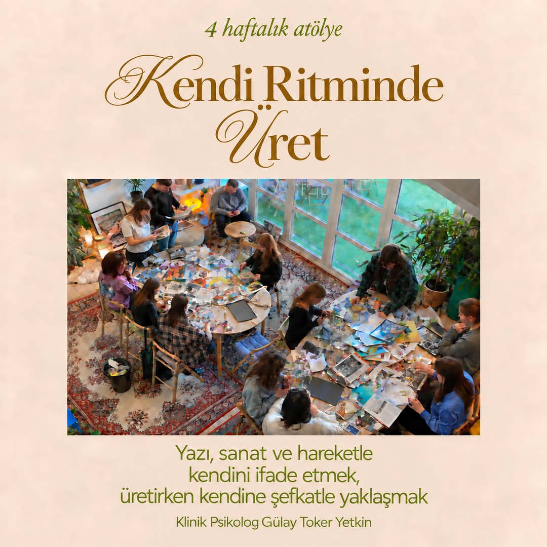 Kendi Ritminde Üret — 4 haftalık atölye afişi
